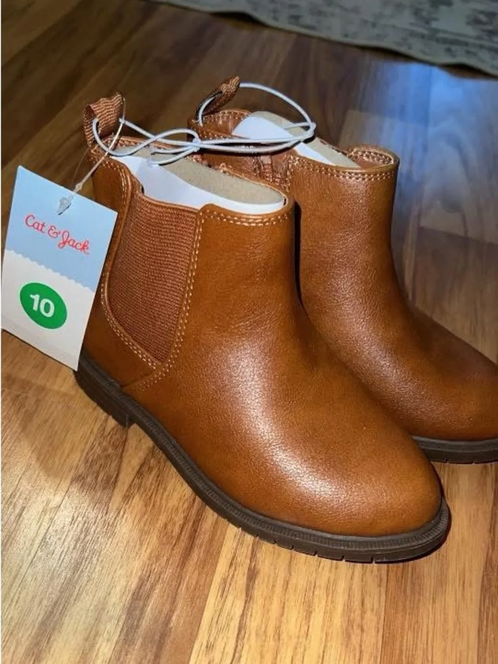 Cat & Jack Tan Girls' Chelsea Ankle Boots